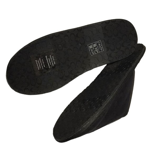 Coach Signature Jacquard Upper 9 Black   Faux Shearling - Picture 8 of 8